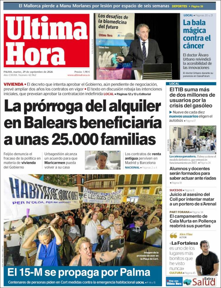 Portada de Última Hora (Espa&ntilde;a)
