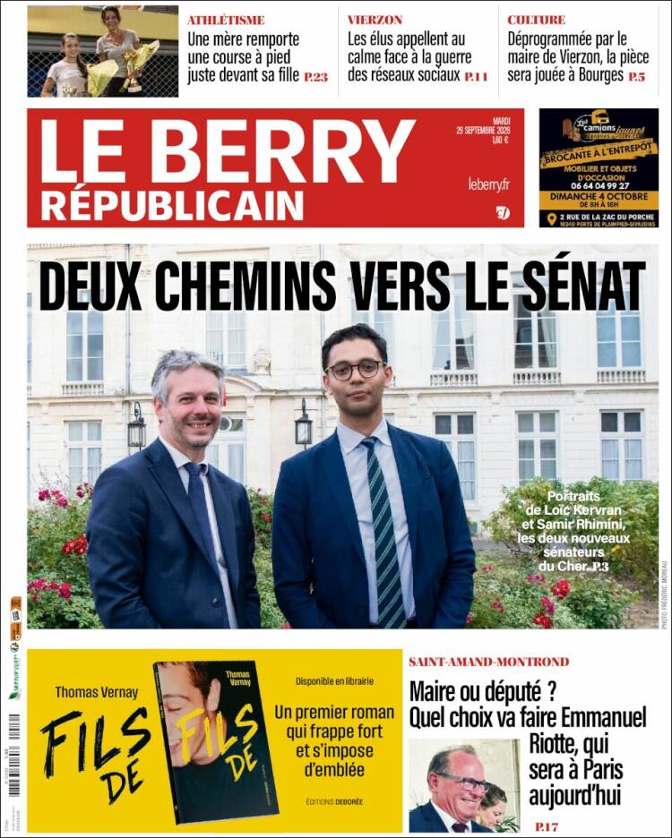 Portada de Berry Republicain (Francia)