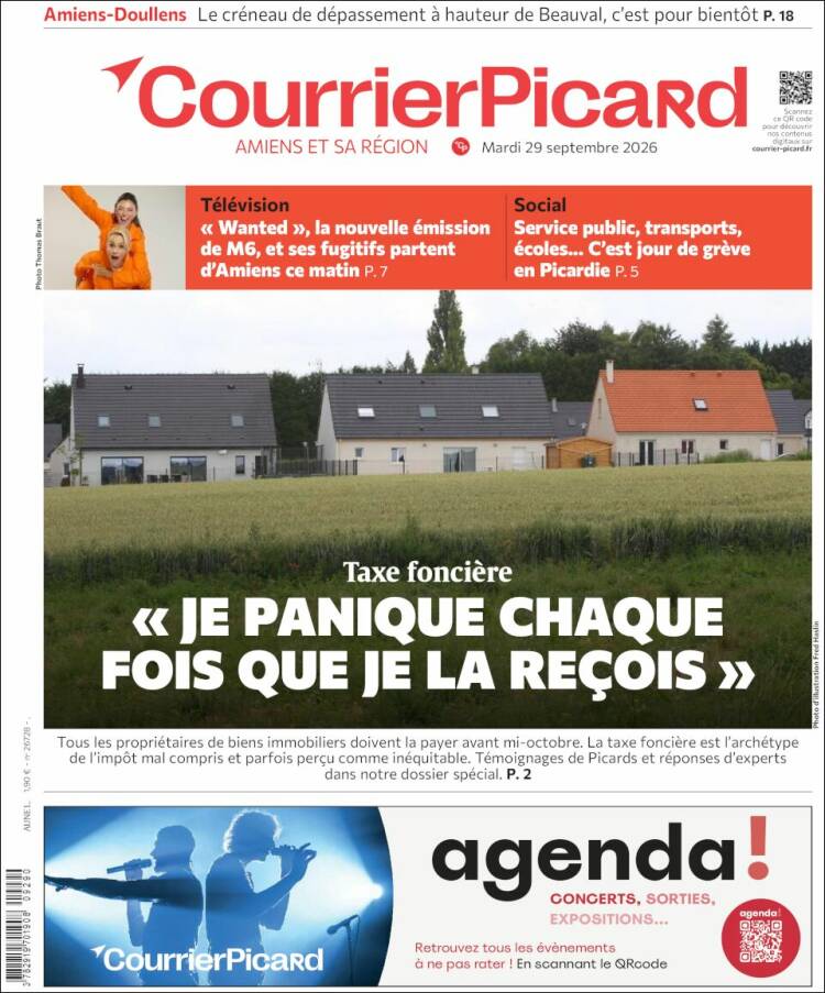 Portada de Courrier Picard (Francia)