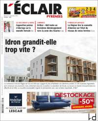 Portada de L'Eclair des Pyrénées (Francia)