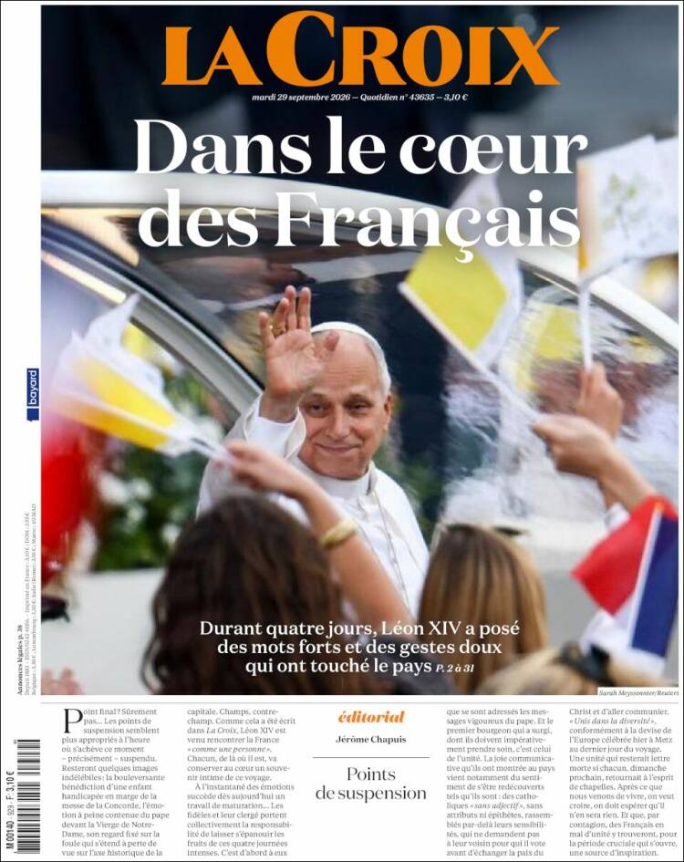 Portada de La Croix (Francia)