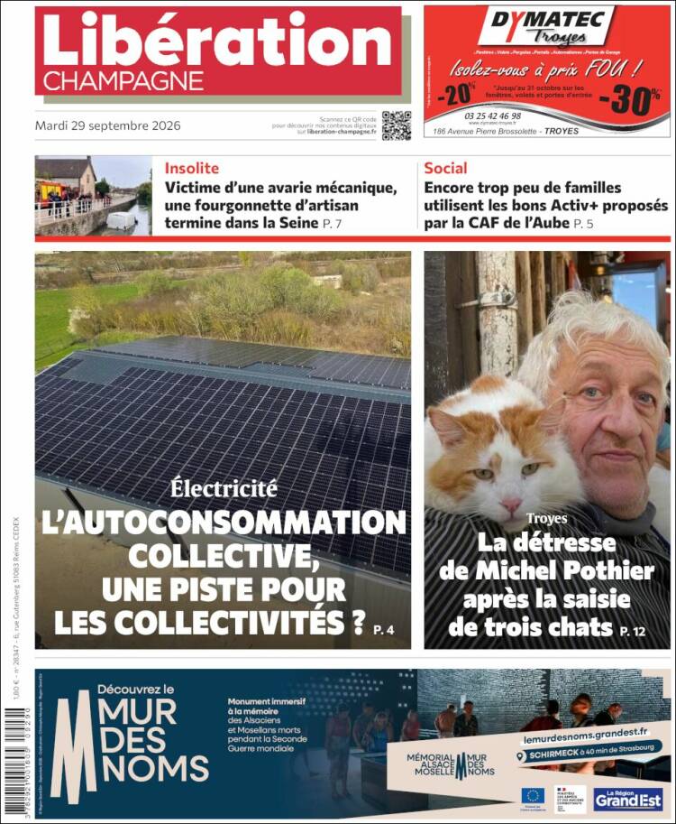 Portada de Libération Champagne (Francia)