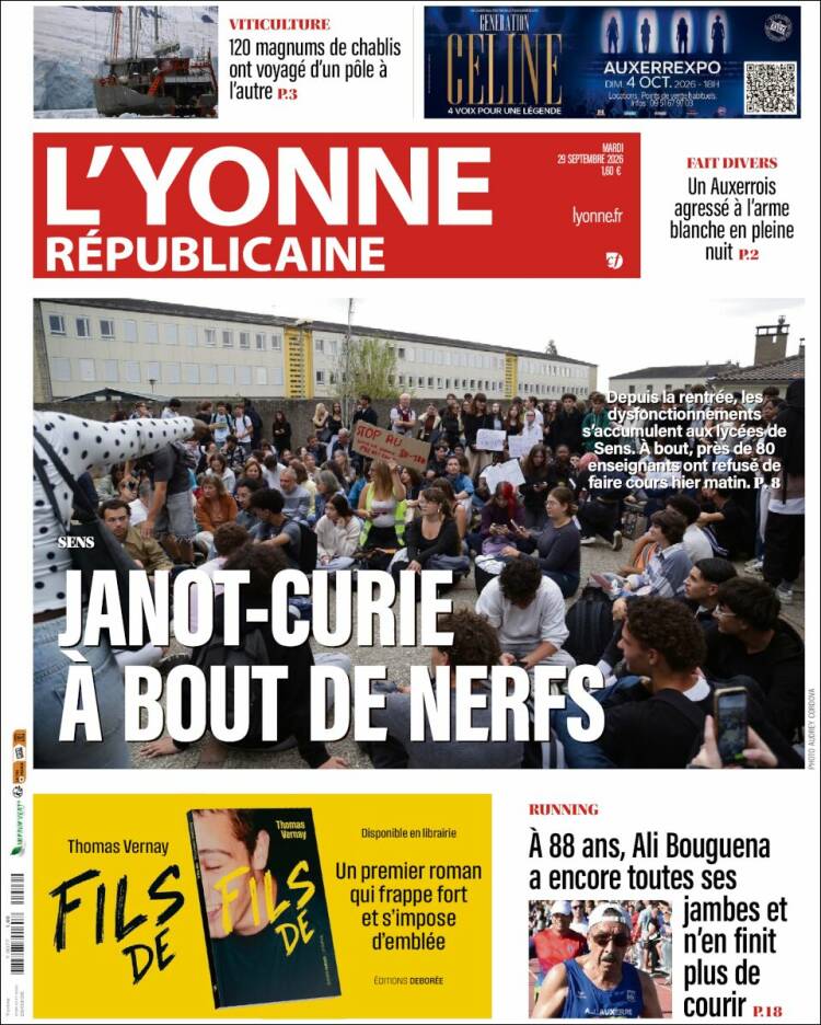 Portada de L'Yonne-Républicaine (Francia)