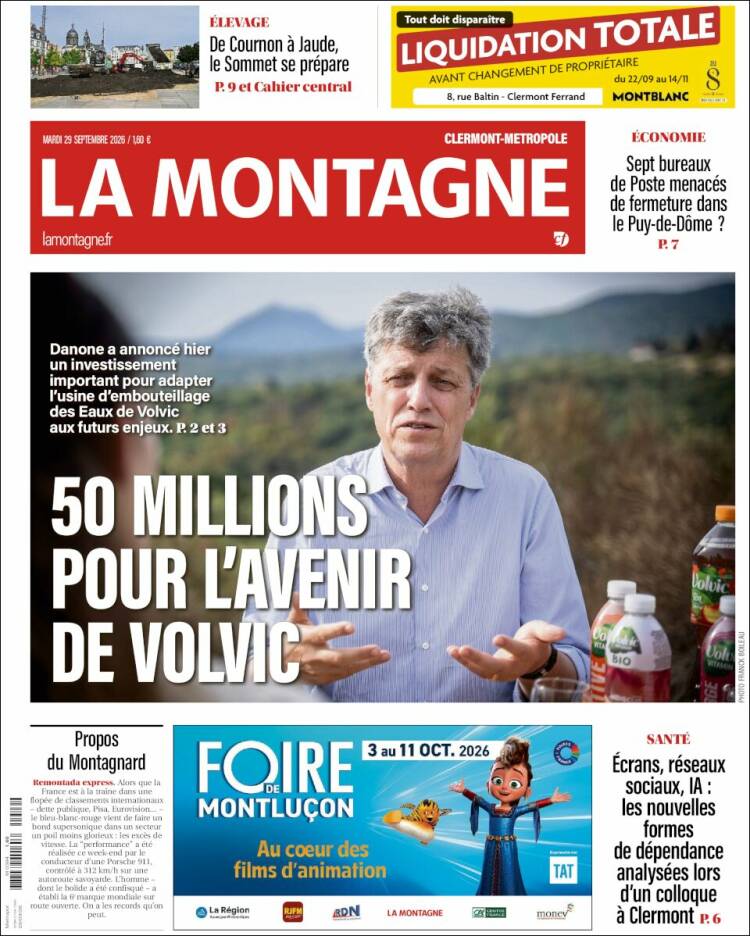 Portada de La Montagne (Francia)