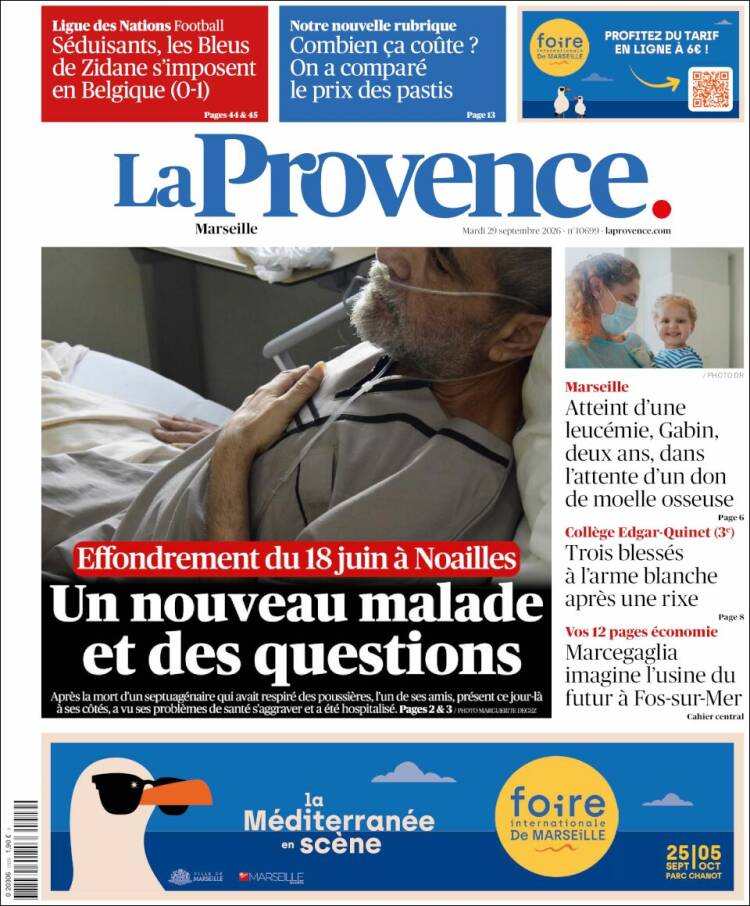 Portada de La Provence (Francia)