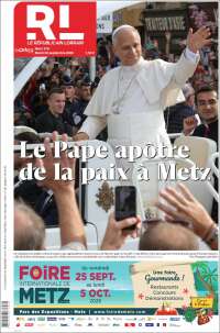 Portada de Le Republicain Lorrain (Francia)