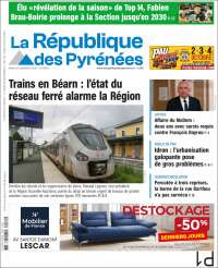 Portada de La République des Pyrénées (Francia)