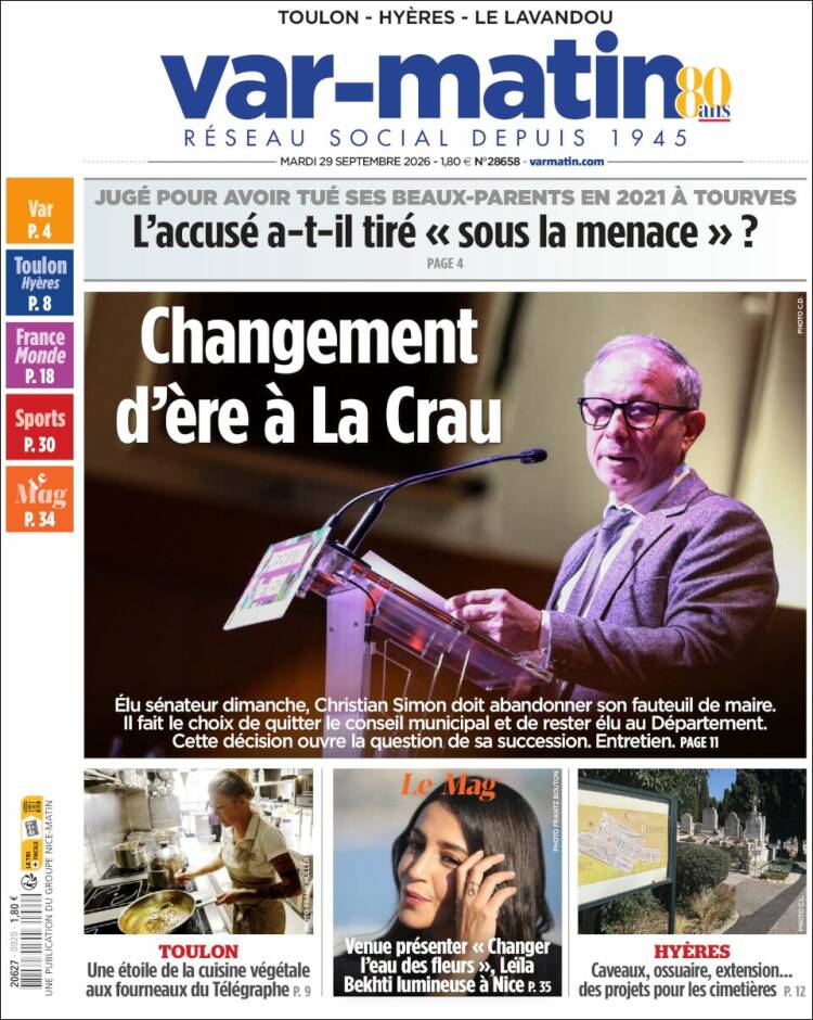 Portada de Var-Matin (Francia)
