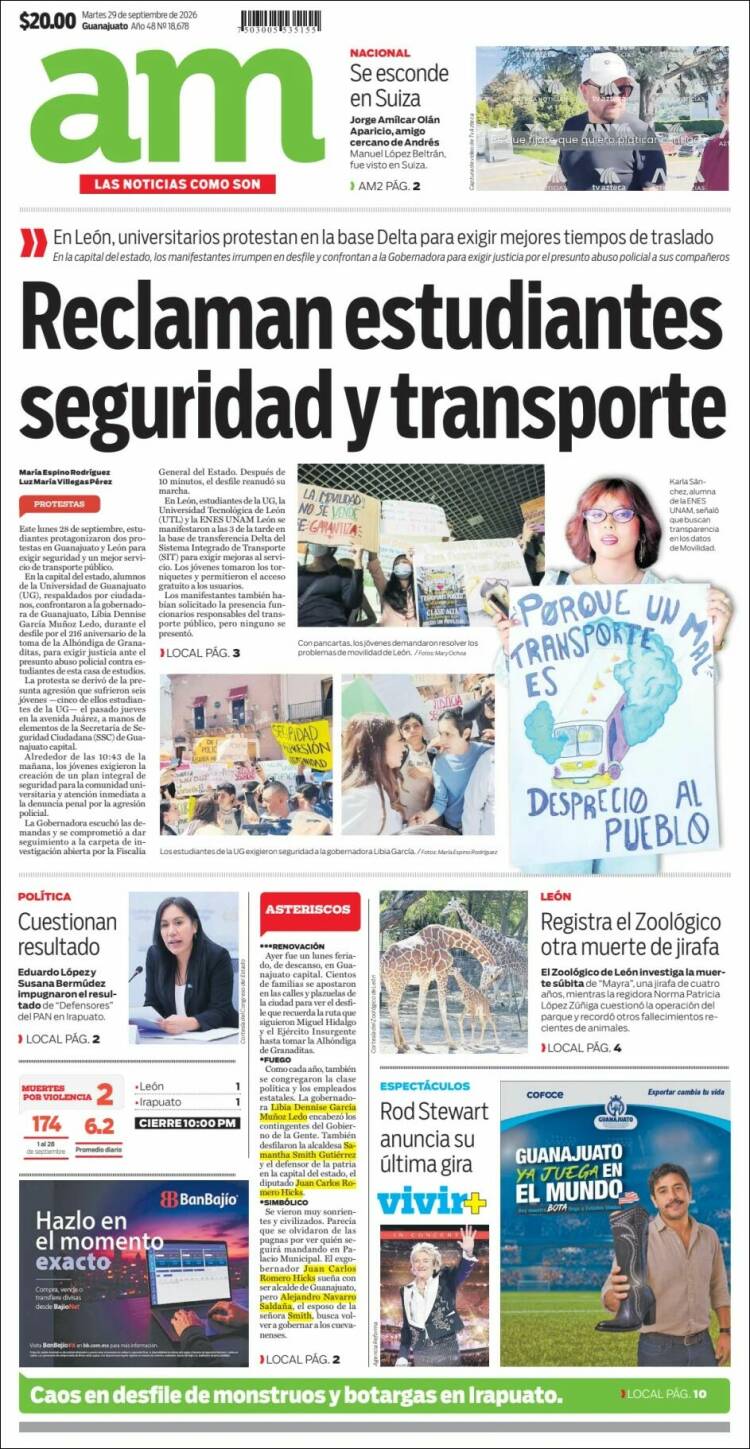 Portada de Al Día A.M. (M&eacute;xico)