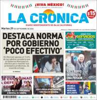 Portada de La Crónica de Baja California (M&eacute;xico)