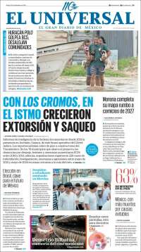 Portada de El Universal (Mexique)