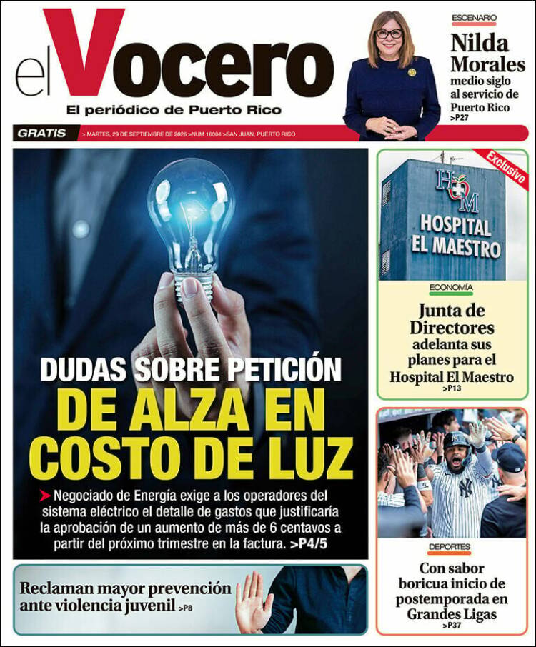 Portada de Vocero (Puerto Rico)