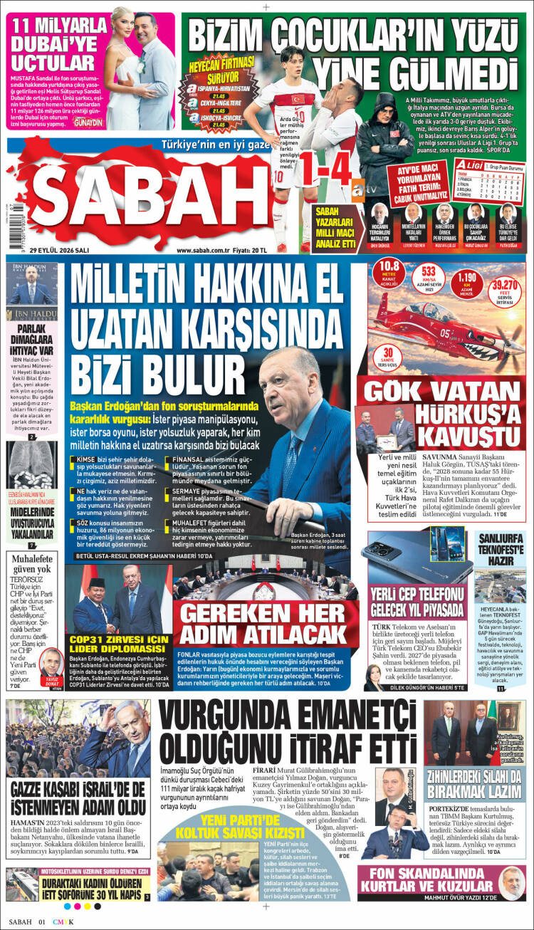 Portada de Sabah (Turqu&iacute;a)