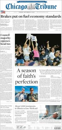 Portada de Chicago Tribune (USA)