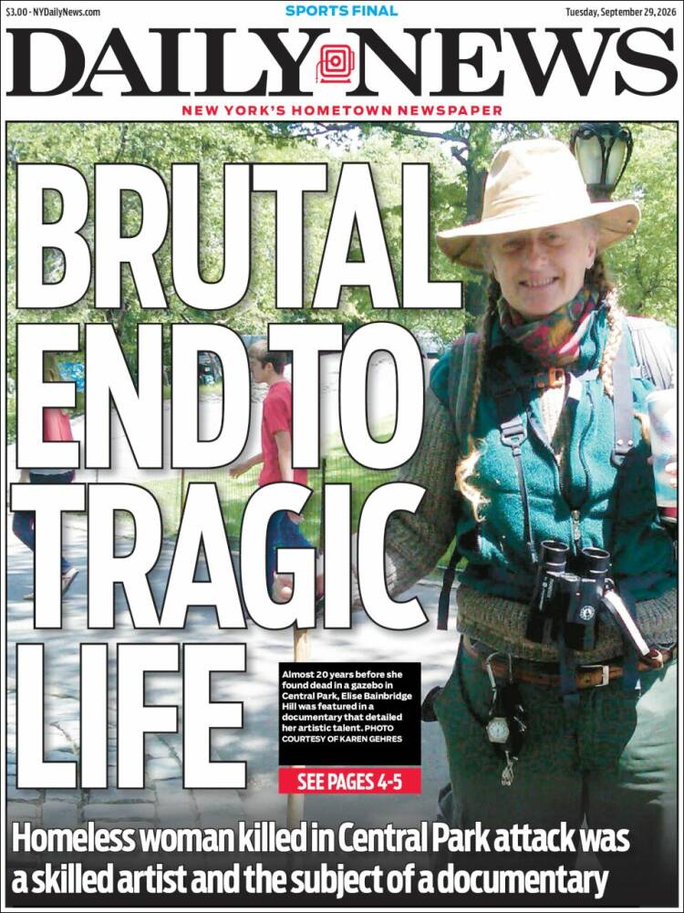 Portada de Daily News - New York (USA)
