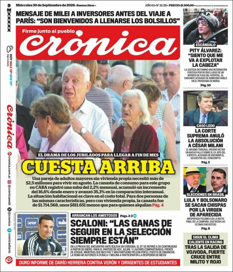 Portada de La Voz del Chaco (Argentina)