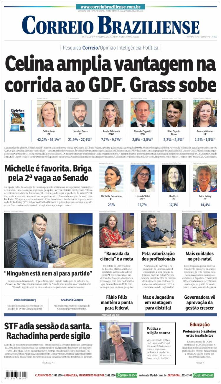 Portada de Correio Braziliense (Brasil)
