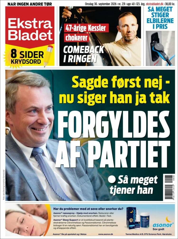 Portada de Ekstra Bladet (Denmark)