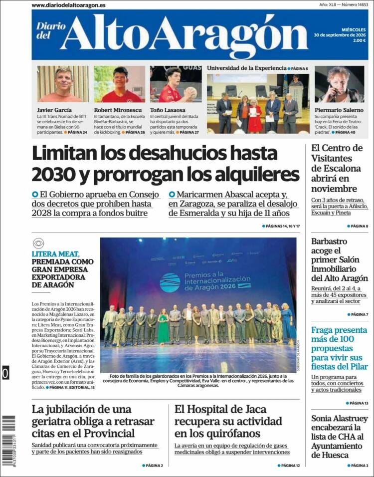 Portada de Diario del AltoAragón (Espa&ntilde;a)