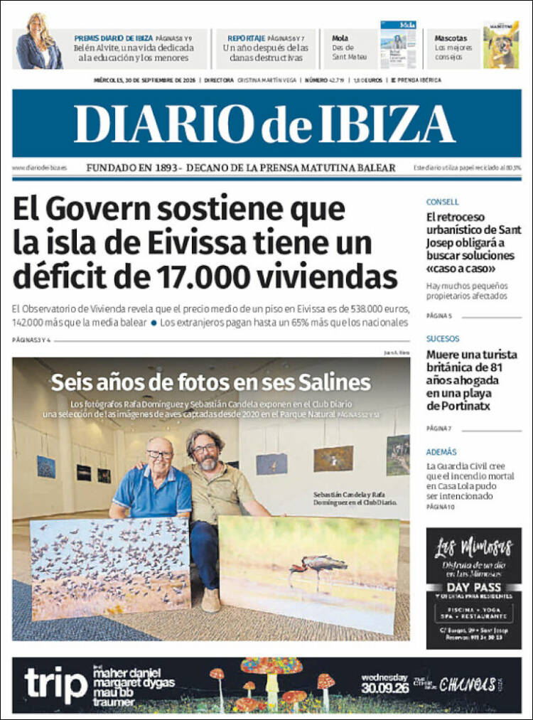 Portada de Diario de Ibiza (Espa&ntilde;a)