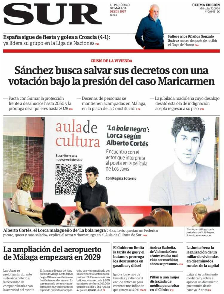 Portada de Diario el Sur (Espa&ntilde;a)