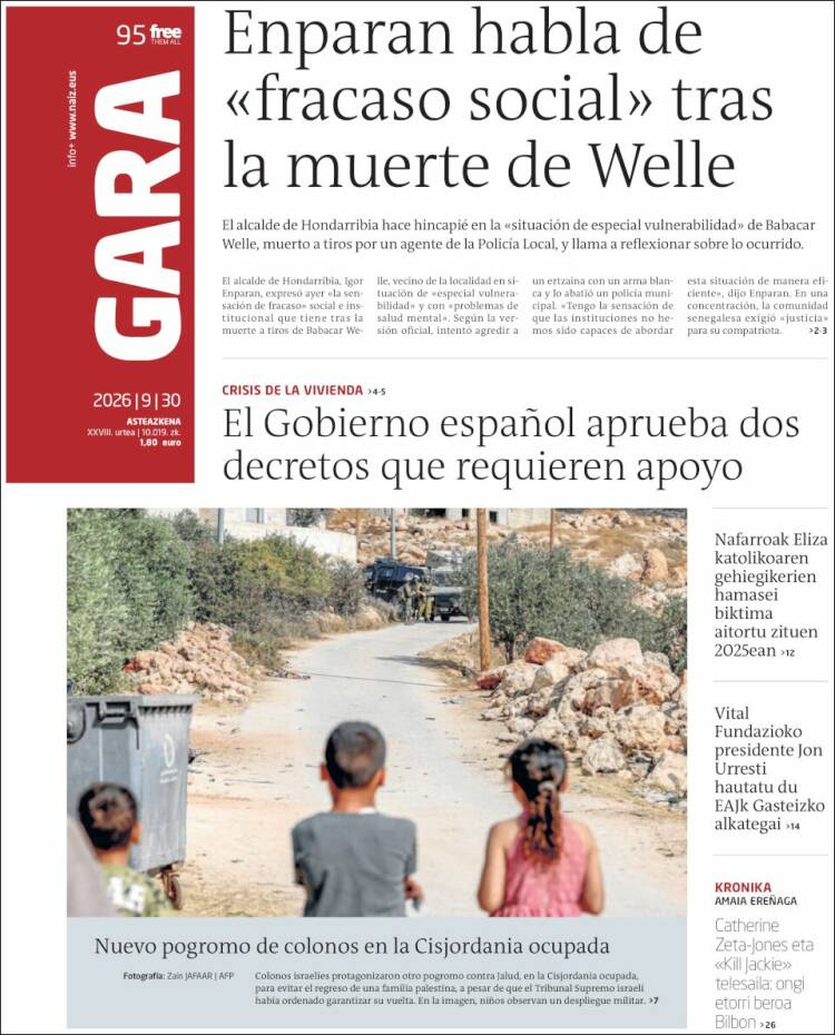 Portada de Gara (Espa&ntilde;a)