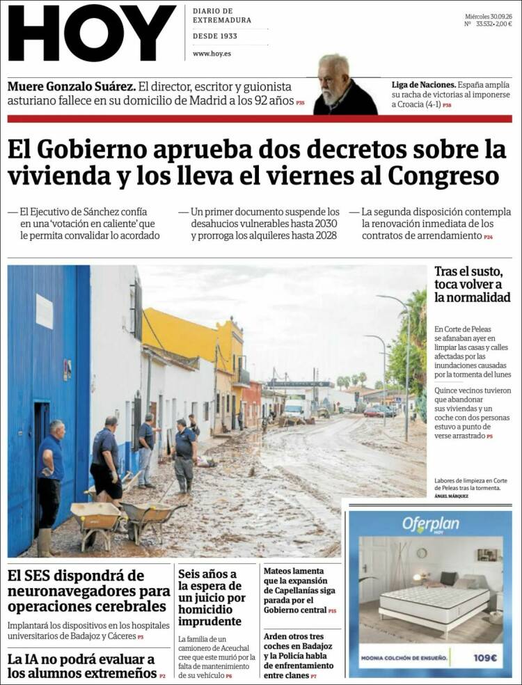 Portada de Hoy - Caceres (Espa&ntilde;a)