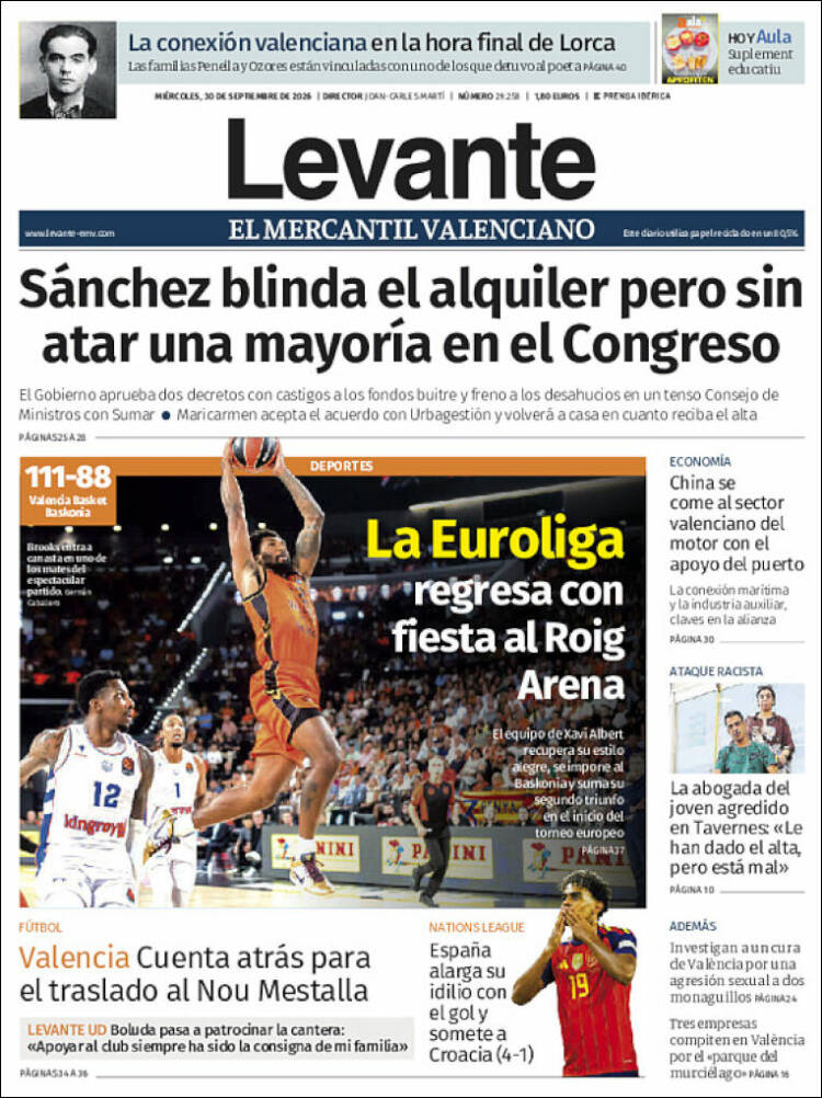 Portada de Levante (Espa&ntilde;a)