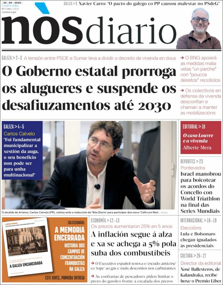 Portada de Nòs Diario (Espa&ntilde;a)