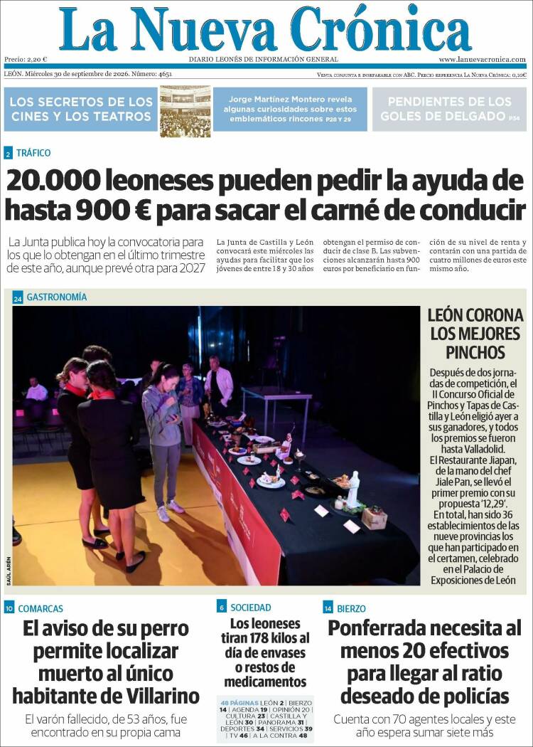 Portada de La Nueva Crónica (Espa&ntilde;a)