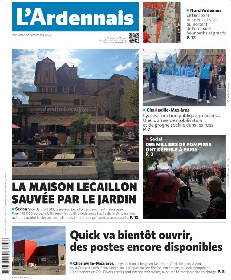 Portada de L'Ardenais (Francia)
