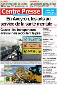 Portada de Centre Presse (Francia)