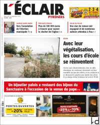 Portada de L'Eclair des Pyrénées (Francia)