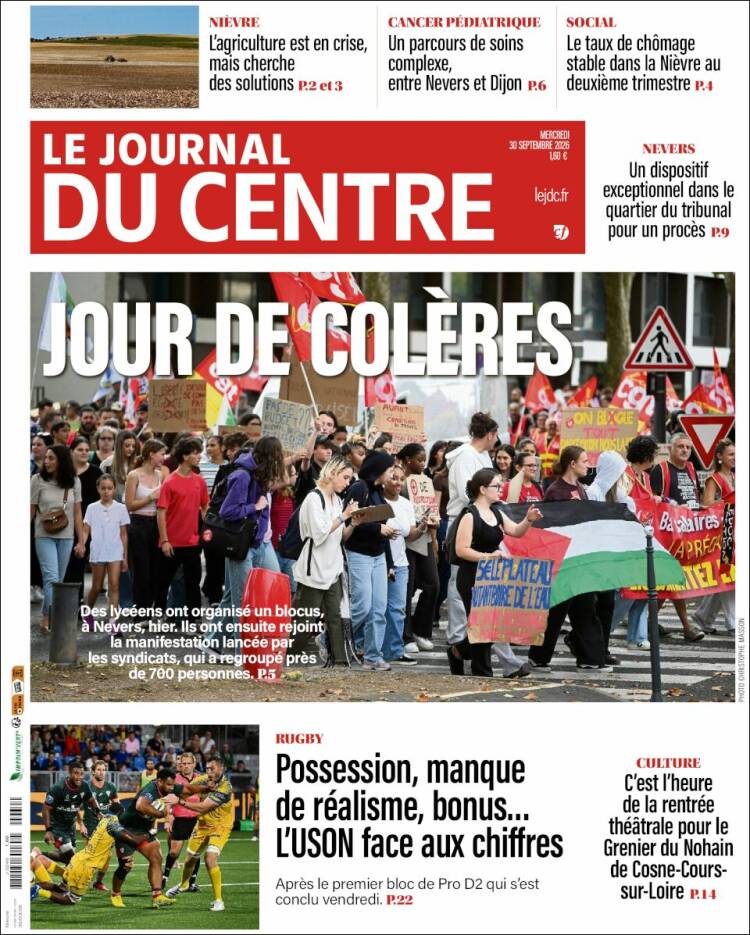 Portada de Le Journal du Centre (France)