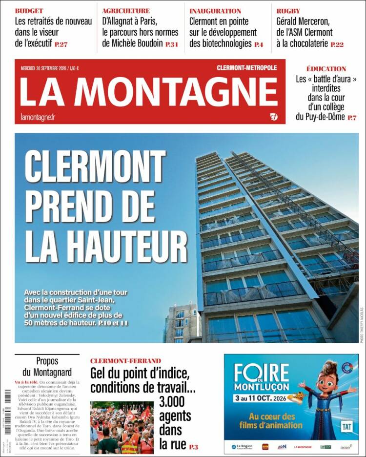 Portada de La Montagne (Francia)