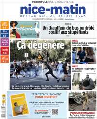 Portada de Nice-Matin (Francia)
