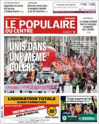 Portada de Le Populaire du Centre (Francia)