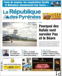 Portada de La République des Pyrénées (Francia)