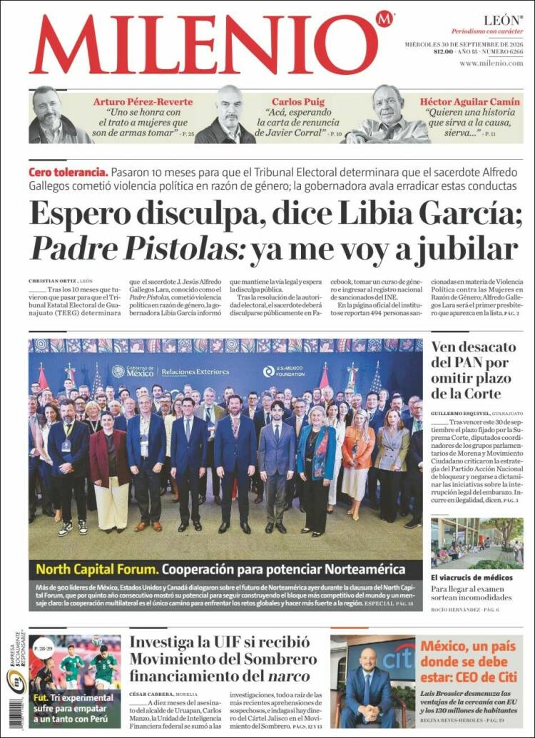 Portada de Milenio de León (M&eacute;xico)