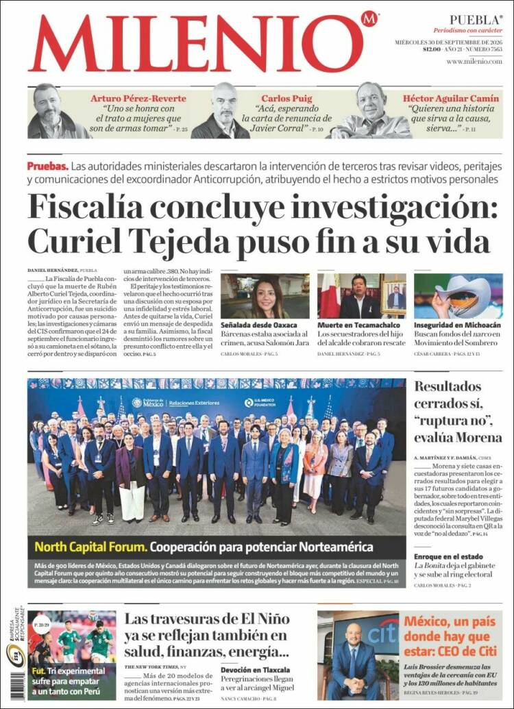 Portada de Milenio de Puebla (M&eacute;xico)