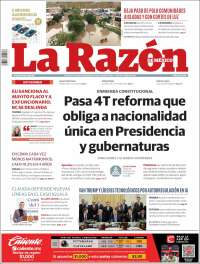 Portada de La Razón (M&eacute;xico)