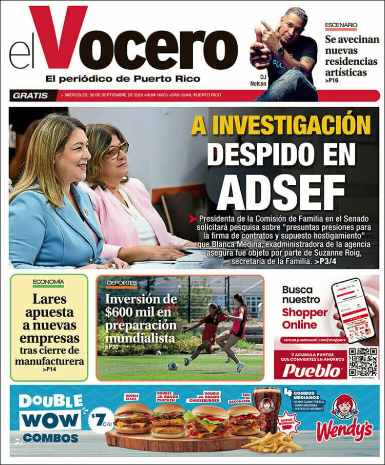 Portada de Vocero (Puerto Rico)