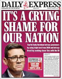 Portada de Daily Express (Reino Unido)