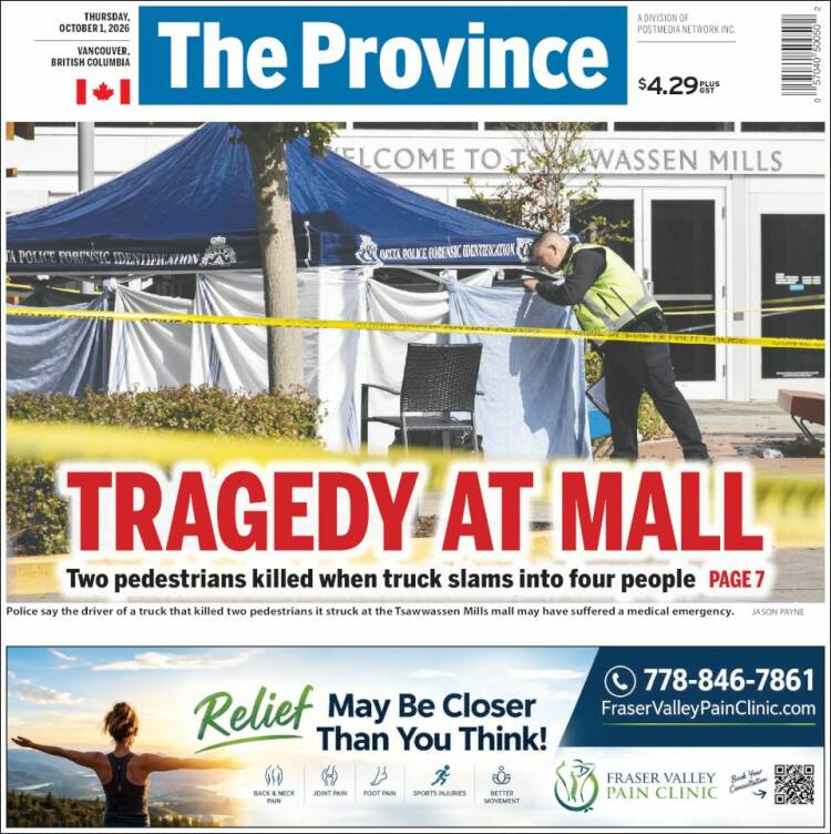 Portada de The Province (Canad&aacute;)