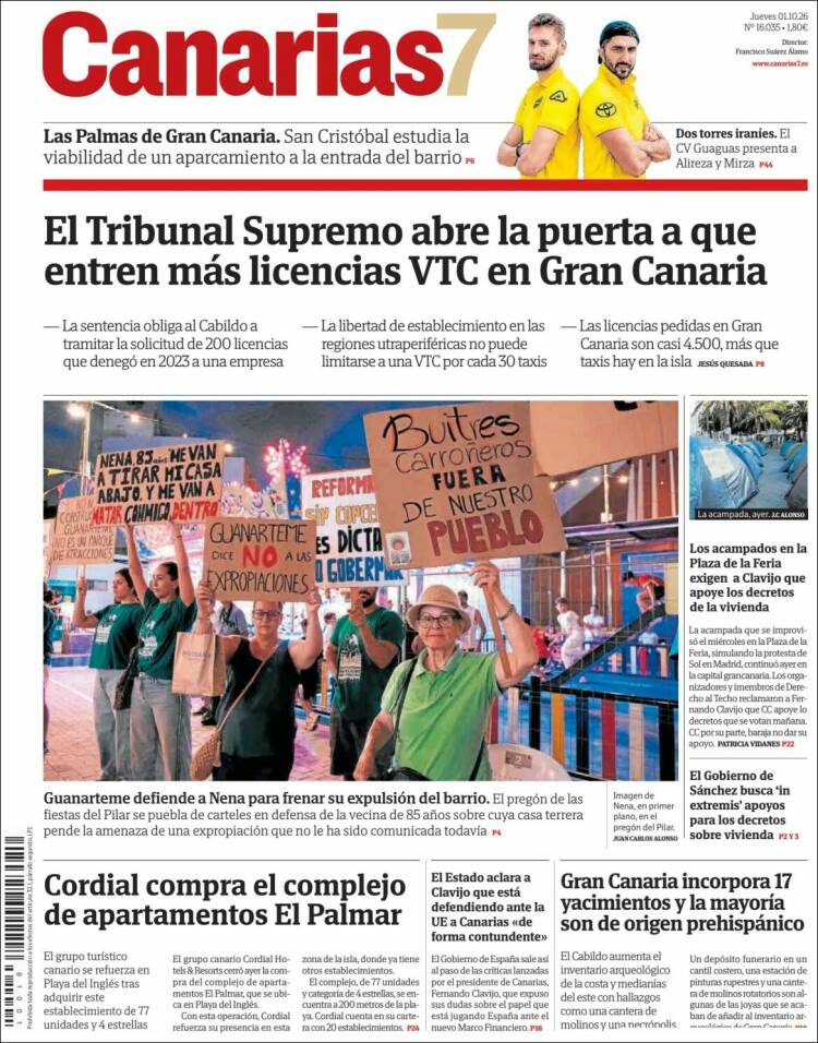 Portada de Canarias 7 (Espa&ntilde;a)