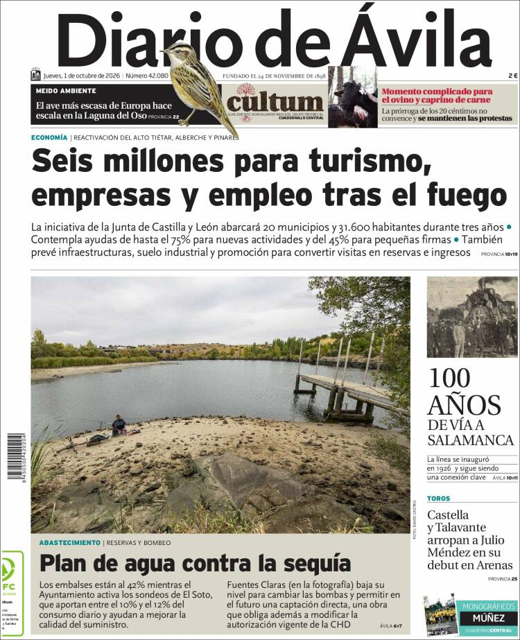 Portada de Diario de Ávila (Espa&ntilde;a)
