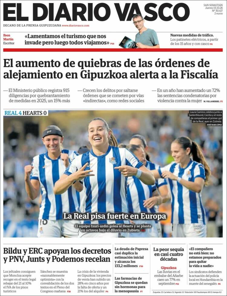 Portada de Diario Vasco (Espa&ntilde;a)
