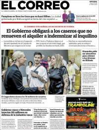 Portada de El Correo - Guipuzcoa (Espa&ntilde;a)