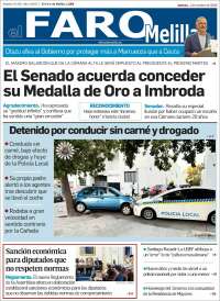 Portada de El Faro de Melilla (Espa&ntilde;a)