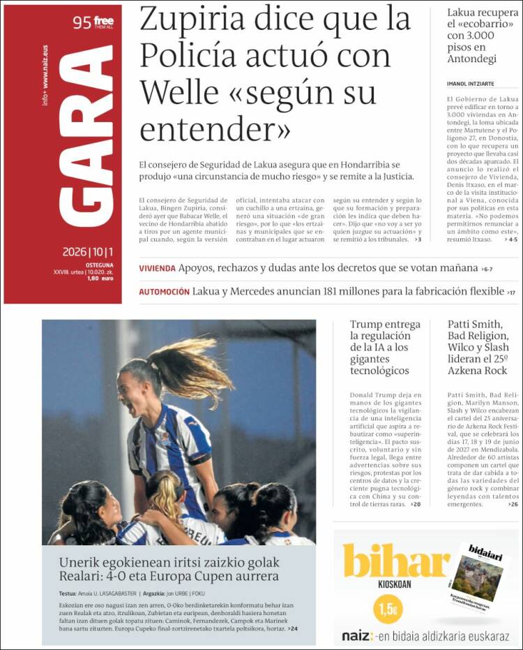 Portada de Gara (Espa&ntilde;a)